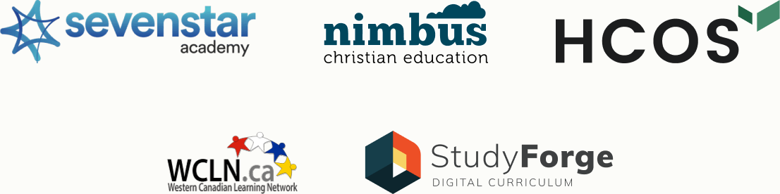 Sevenstar Academy, Nimbus Christian Education, HCOS, WCLN, and StudyForge